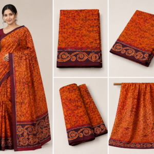 cotton printed saree