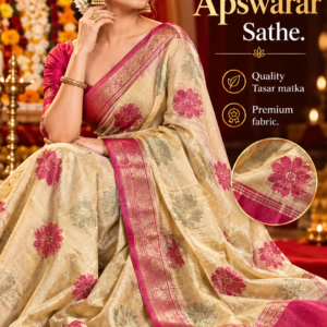 Fancy Tasar motka saree